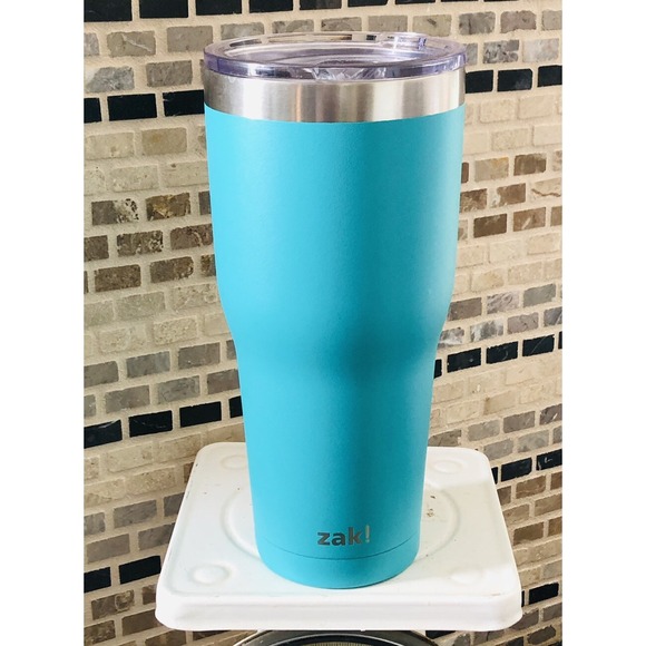 Zak! Turquoise Tumbler Double Wall Stainless Steel Hot or Cold with Contour Lid‎ - Picture 2 of 7